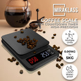 NNEDSZ Miraklass 5kg Electronic Digital LCD Kitchen Coffee Weighing Scale