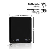 NNEDSZ Miraklass 3kg Rechargeable Digital LCD Kitchen Coffee Scale