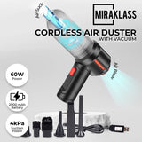 NNEDSZ Miraklass Cordless Air Duster with Vacuum (Black)