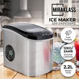 NNEDSZ Miraklass Ice Maker Machine Stainless Steel 2.2L