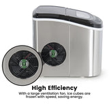 NNEDSZ Miraklass Ice Maker Machine Stainless Steel 2.2L