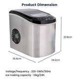 NNEDSZ Miraklass Ice Maker Machine Stainless Steel 2.2L