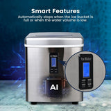 NNEDSZ Miraklass Ice Maker Machine Stainless Steel 3.2L