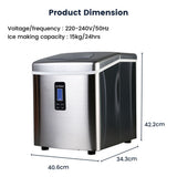 NNEDSZ Miraklass Ice Maker Machine Stainless Steel 3.2L