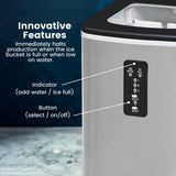 NNEDSZ Miraklass Ice Maker Machine Stainless Steel 2L