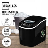 NNEDSZ Miraklass Ice Maker Machine Black 2.2L