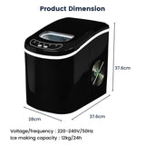 NNEDSZ Miraklass Ice Maker Machine Black 2.2L