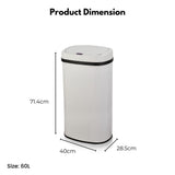 NNEDSZ MIRAKLASS Sensor Bin 60L White Oval
