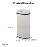 NNEDSZ MIRAKLASS Sensor Bin 70L White Oval