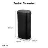 NNEDSZ MIRAKLASS Sensor Bin 70L Black Oval