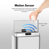 NNEDSZ MIRAKLASS Sensor Bin 70L Wide Silver Square