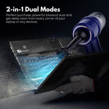 NNEDSZ MIRAKLASS 45000RPM 7.8V Rechargeable Cordless Air Duster and Car Vacuum Cleaner with Charging Base (Navy Blue)