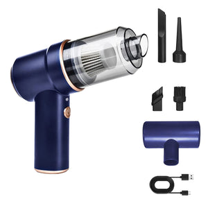 NNEDSZ MIRAKLASS 45000RPM 7.4V Rechargeable Cordless Air Duster and Car Vacuum Cleaner (Navy Blue)