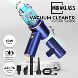 NNEDSZ MIRAKLASS 45000RPM 7.4V Rechargeable Cordless Air Duster and Car Vacuum Cleaner (Navy Blue)
