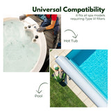 NNEDSZ 8 Pack Hot Tub Spa Filter Replacement Cartridge Size ? (Blue and White)