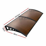 NNEDSZ Window Door Awning Canopy Outdoor UV Patio Rain Cover Tawny 1M X 2M Type 3
