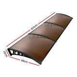 NNEDSZ Window Door Awning Canopy Outdoor UV Patio Rain Cover Tawny 1M X 3M Type 3