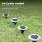 NNEDSZ 12 Pack Waterproof Solar LED Light (Warm)