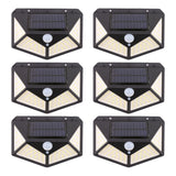 NNEDSZ 6 Packs Solar LED Lights with 3 Light Modes (Black)