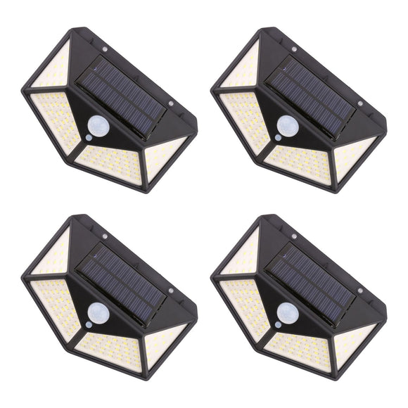 NNEDSZ 4 Packs Solar LED Lights with 3 Light Modes (Black)