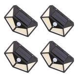 NNEDSZ 4 Packs Solar LED Lights with 3 Light Modes (Black)