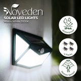 NNEDSZ 4 Packs Solar LED Lights with 3 Light Modes (Black)