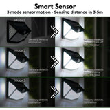 NNEDSZ 4 Packs Solar LED Lights with 3 Light Modes (Black)