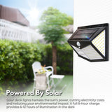 NNEDSZ 4 Packs Solar LED Lights with 3 Light Modes (Black)
