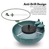 NNEDSZ Solar Fountain Water Pump for Bird Bath with RGB Color LED Lights (Black)