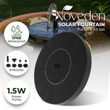 NNEDSZ 1.5W Solar Fountain Water Pump for Bird Bath (Black)