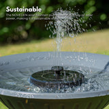 NNEDSZ 1.5W Solar Fountain Water Pump for Bird Bath (Black)