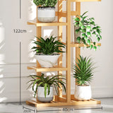 NNEDSZ Bamboo Plant Stand Rack 6 tier 7 Potted (120CM)