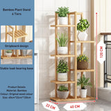 NNEDSZ Bamboo Plant Stand Rack 6 tier 7 Potted (120CM)