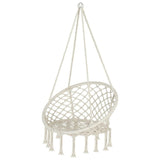 NNEDSZ Hammock Chair Swing with Cushion and Pillow (Beige)
