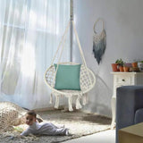 NNEDSZ Hammock Chair Swing with Cushion and Pillow (Beige)