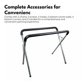 NNEDSZ 2x Adjustable Straight Leg Work Bench Panel Stand (Black)