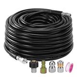 NNEDSZ High Pressure Washer Black Hose with M22 Coupling and Rotating Nozzle (30.5M/100FT)