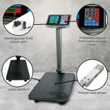 NNEDSZ Heavy-Duty Commercial Platform Scales 150KG (Black)