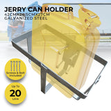 NNEDSZ 20L Jerry Can Holder for 4x4 Camper Trailer Caravan (Silver)