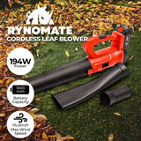 NNEDSZ 18V Cordless Leaf Blower with Lithium Battery and Charger Kit (Red and Black)