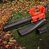 NNEDSZ 18V Cordless Leaf Blower with Lithium Battery and Charger Kit (Red and Black)