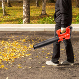 NNEDSZ 18V Cordless Leaf Blower with Lithium Battery and Charger Kit (Red and Black)