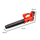 NNEDSZ 18V Cordless Leaf Blower with Lithium Battery and Charger Kit (Red and Black)
