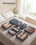 NNEDSZ Underwear Storage Folding Fabric Boxes Set of 8 Grey
