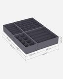 NNEDSZ Underwear Storage Folding Fabric Boxes Set of 8 Grey