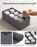 NNEDSZ Underwear Storage Folding Fabric Boxes Set of 8 Grey