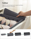 NNEDSZ Underwear Storage Folding Fabric Boxes Set of 8 Grey