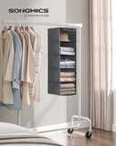 NNEDSZ Hanging Wardrobe Storage Organiser Grey RYCH06G