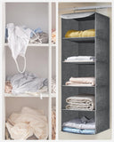 NNEDSZ Hanging Wardrobe Storage Organiser Grey RYCH06G