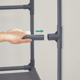 NNEDSZ Metal Clothes Rack with 2 Rails Grey